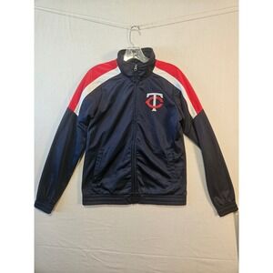G-III 4Her Minnesota Twins Womens Small Track Jacket Navy Blue Red MLB Zip Up